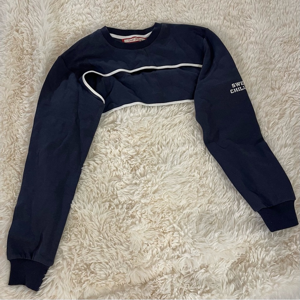 extra cropped long sleeve sweater
